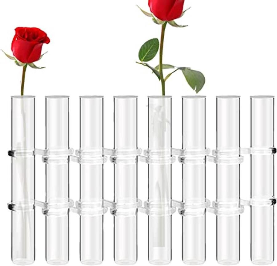 Creatieve Glazen Vaas met Scharnier Set van 6 of 8 Stuks voor Tafel- en HuDecoratie