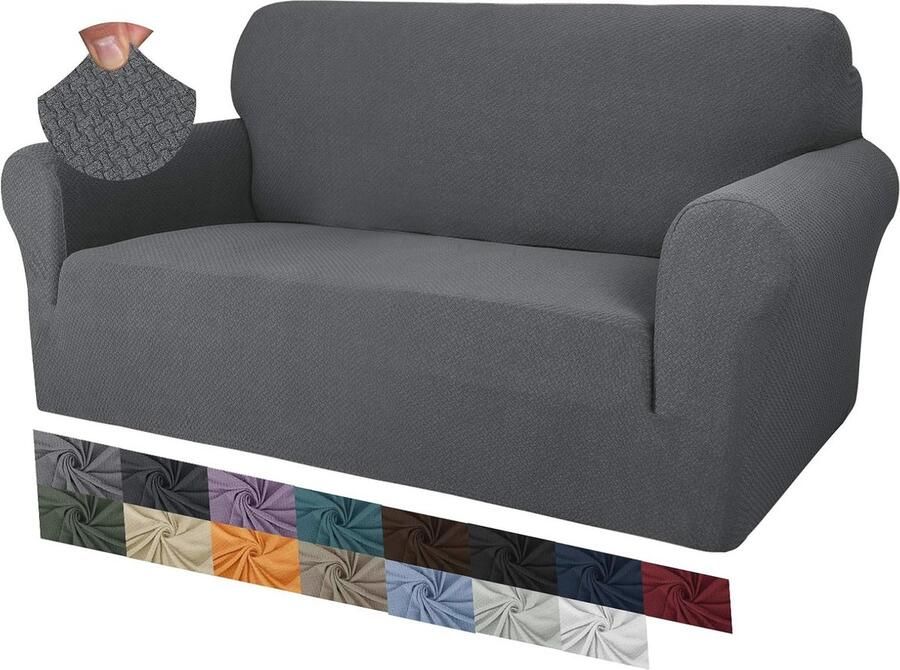 Creatieve Jacquard Bankovertrekken voor 2-zitsbanken Super Stretch Antislip Huisdiervriendelijk Bescherming tegen Vlekken en Slijtage