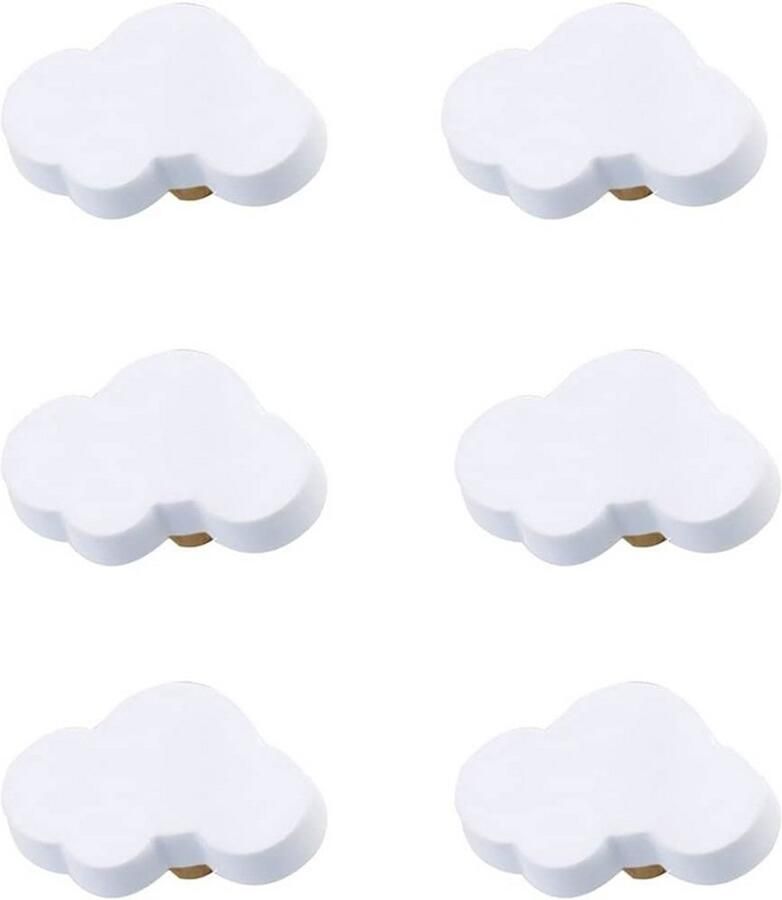 Creatieve keuken Blue Moon kastgrepen-kastbeslag 6-pack kastdeurgrepen badkamerkast- en kinderkamermeubelgrepen ladegrepen -gatafstand 32 mm wit