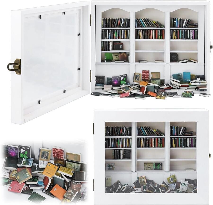 Creatieve Miniatuur Boekenplank voor Houten Design Decoratief Stressverlichtend Ornament voor Boekenliefhebbers