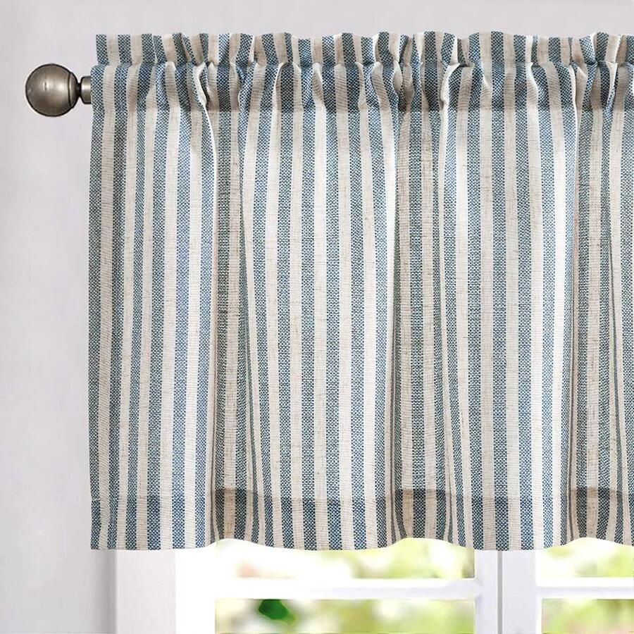 Crochet neckline bistro curtain with fringes short curtain short curtain short curtain retro country house style panel curtains kitchen living room cabinets 1 piece 30 x 150 cm