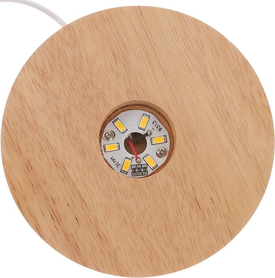 Crystal Base Display Charging Crystal Warm Lamp Selenite Tower Resin Light Round Style Base For Stand USB Glass Table Display Base