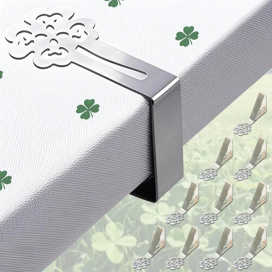 CUNGLIN Tafelkleedklemmen RVS 10-pack tafelkleedklemmen voor dikke tafels tuintafels restaurants familietafels tafelkleedklemmen voor buiten tafelkleedklemmen