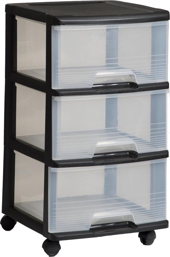 Curver Plankmand plastic zwart 37 x 39 x 61 - Foto 2