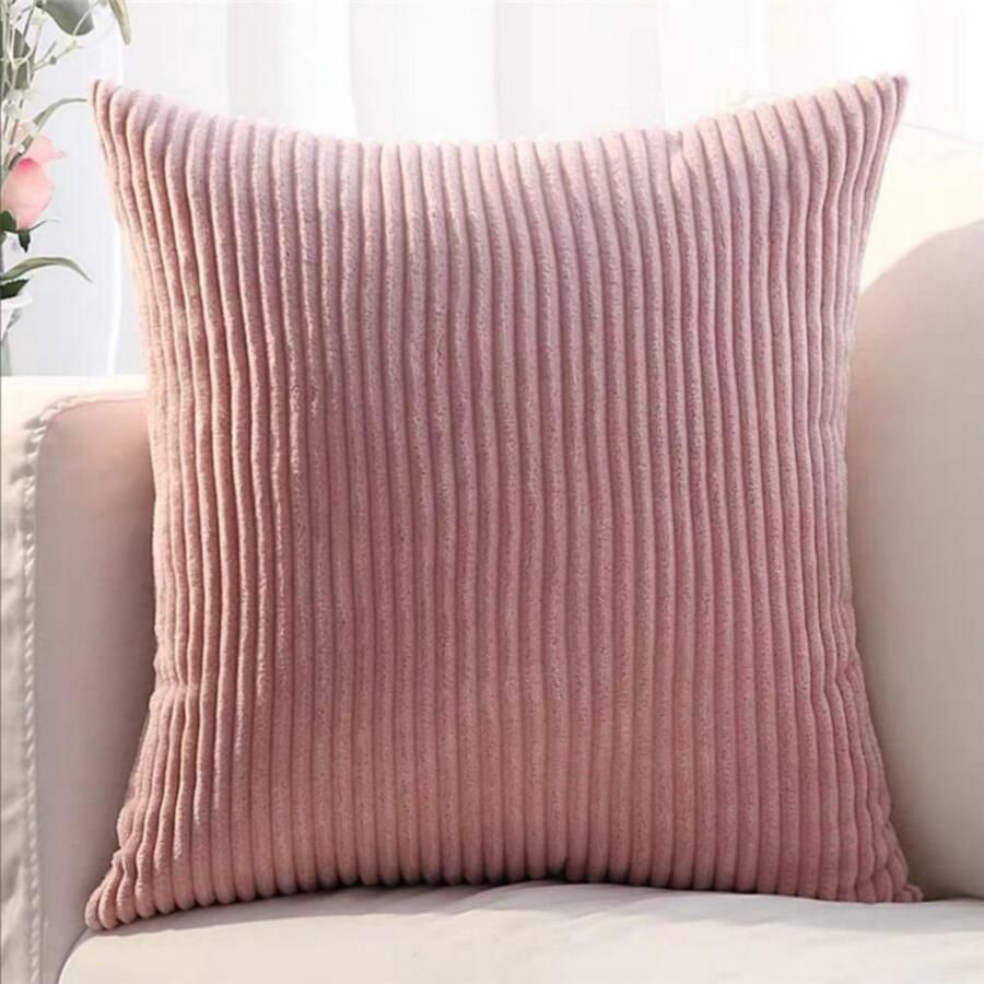 Cushion Cover 30*50cm S Bedroom Living Room Home Decor Sofa Bed Cushion Cover Corduroy Sofa Decor Corduroy Cushion Cover Bedroom Cushion Cover Without Core Striped Throw Pillow Cover - Foto 2