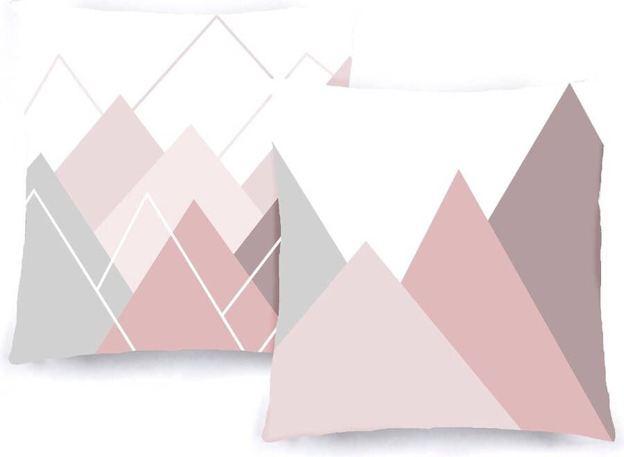 Cushion Covers 50 x 50 cm Decorative Pillow Covers (2 Pack) for Sofa Bed Chair Living Room Bedroom Soft Modern Cotton with Invisible Zipper (Stick Pink)