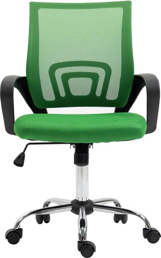 Cydney kinderbureaustoel met netbekleding en draaifunctie in donkergroen Ergonomische bureaustoel voor kinderen