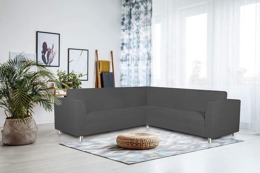 Content in HTML Hoekbankhoes Dahlia met lange pasvorm hoekbank hoes stretch