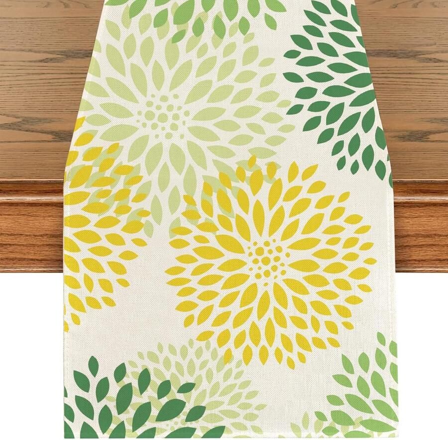 Dahlia Tafelloper Boheemse sfeer 1 stuk 100% polyester 40 x 180 cm