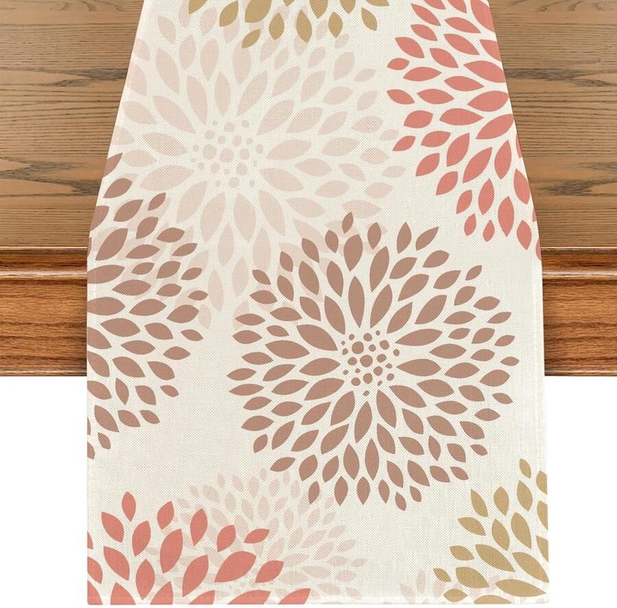 Dahlia Tafelloper Boheemse sfeer 1 stuk 40 x 140 cm 100% polyester