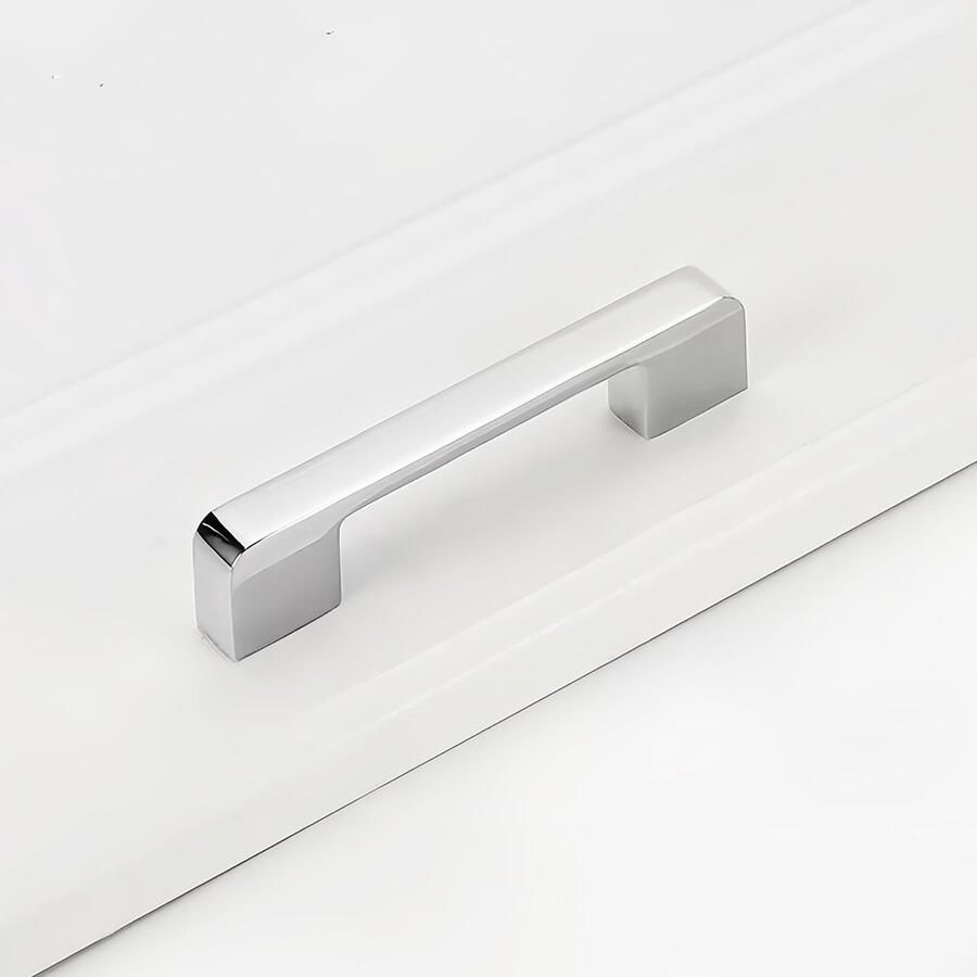 5 stuks deurkrukken 96mm gatafstand chroom keuken en garderobe kasttrekken - Foto 2