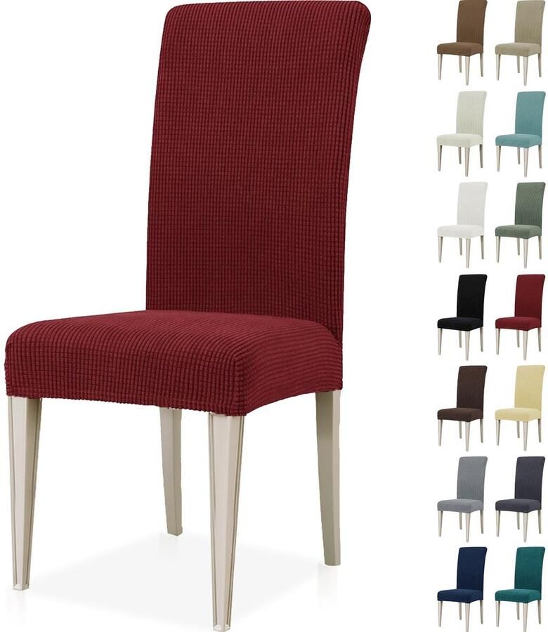 Dailygoods- Stoelhoezen Stretch 2 Stuks Universele Eetkamerstoelen Verwijderbaar Washbaar Moderne Kleuren Elastische Stof Eetkamerhoezen