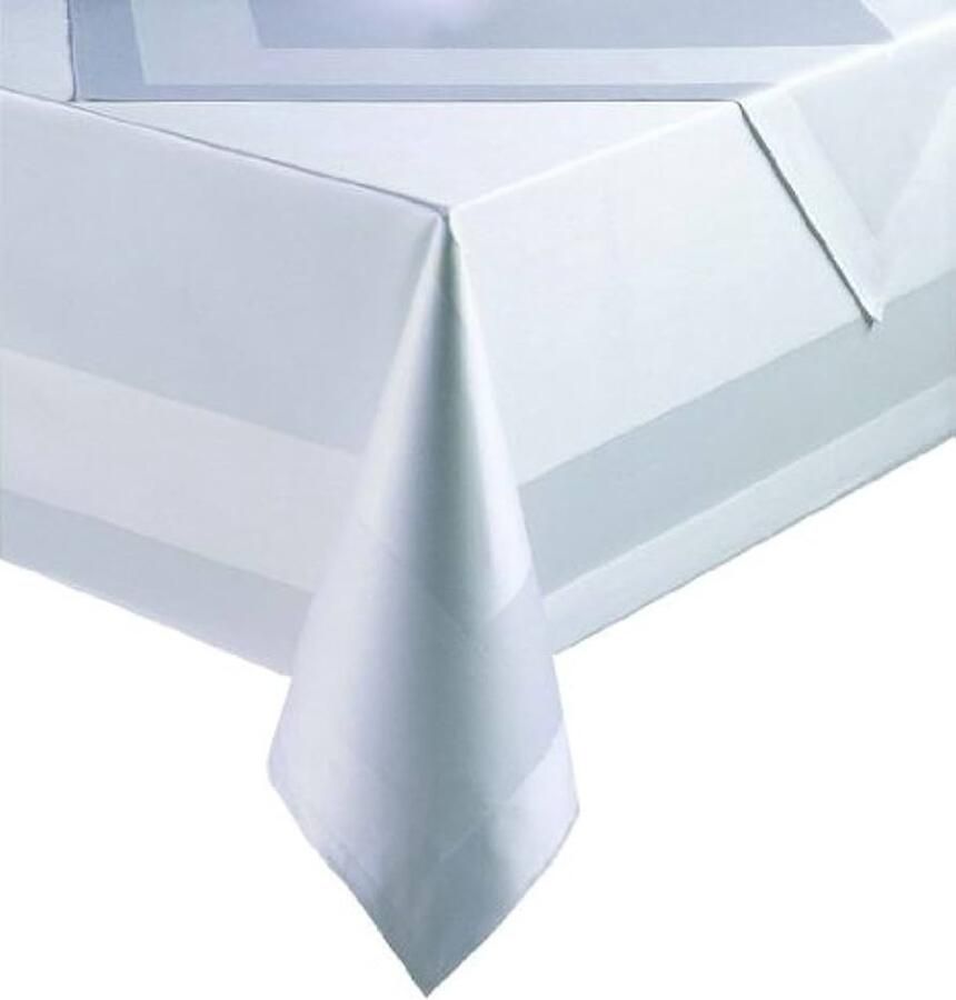 Damast tafelkleed Wit 100% katoen 86 x 86 cm