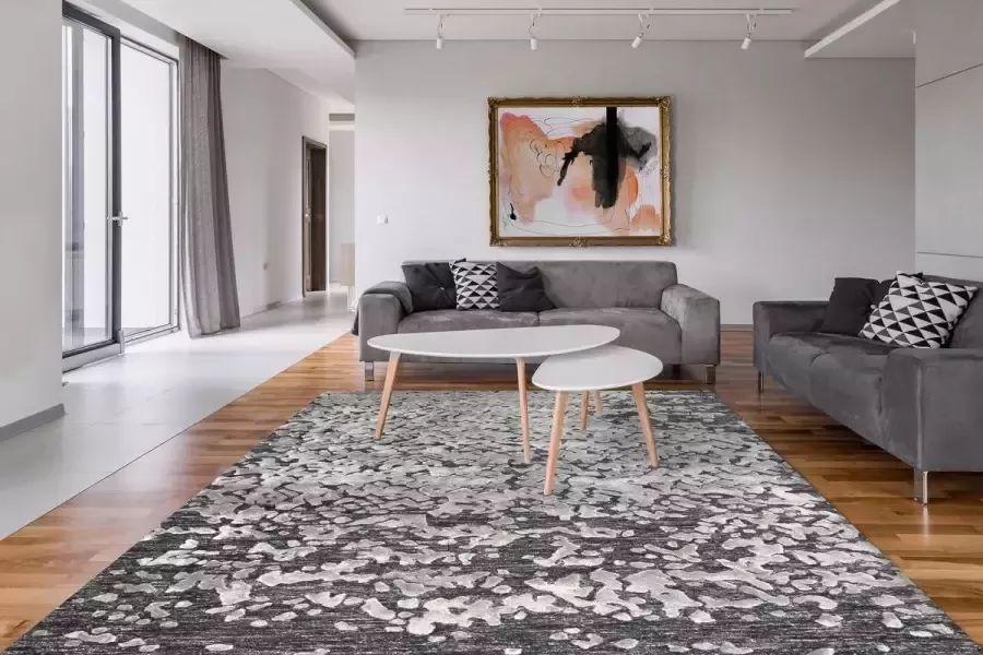 Damast Vloerkleed Bruin 140cm x 200cm