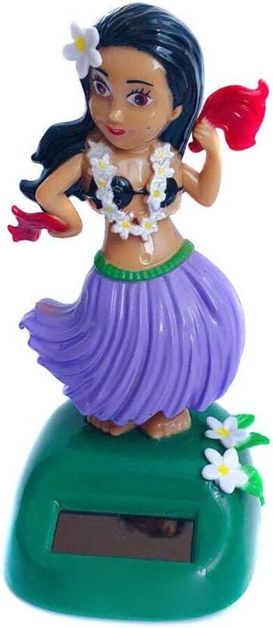 Dancing Solar Figure Hulah Solar Play Figure Hawaii Girl Auto Dashboard Ornament Schommelend Hoofd Speelgoed Raam Decoratie Kantoor Bureau Decor