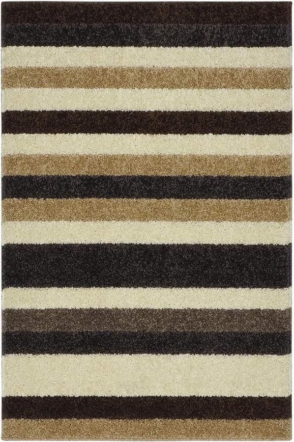 Dandy Stripe Area Rug Beige Suiker 67 x 100 Effen Design met Strepen