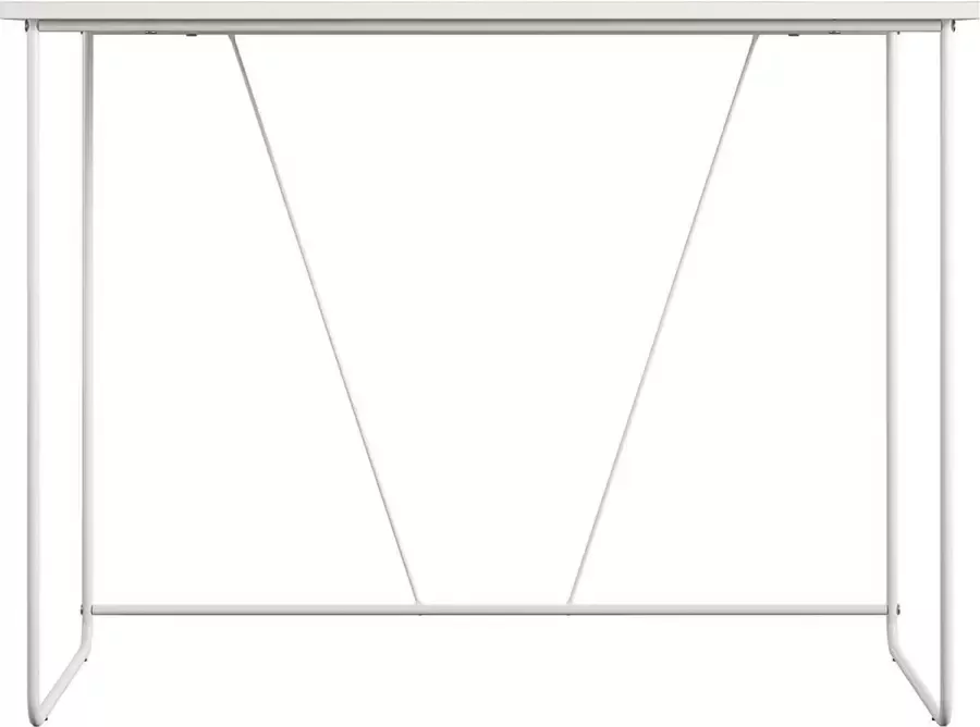 Loft24 Computerbureau van gelamineerd spaanplaat naturel en frame van metaalwit