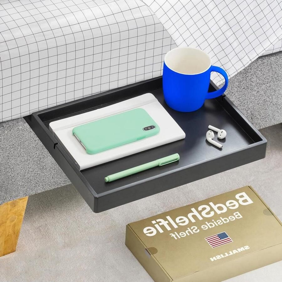 Das Original Bedplank nachtkastje Business Insider en Kickstarter bamboe zwart 3 kleuren 3 maten