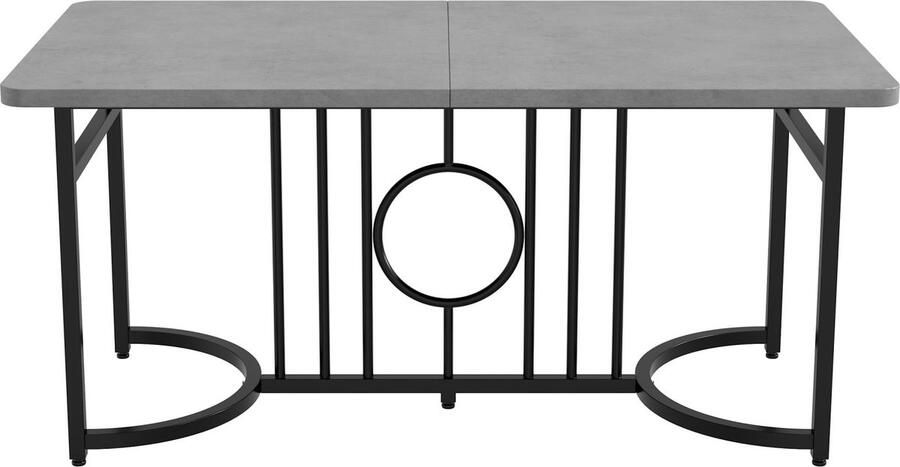 Zonder merk Gotagee De eettafel heeft moderne minimalistische zwarte metalen poten