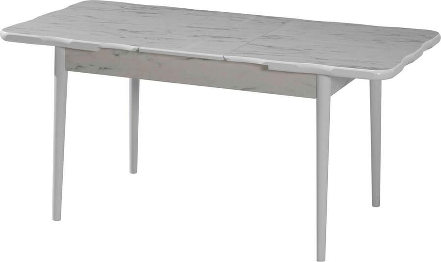 De Sfeer Keukentafel Eetkamertafel EetTafels Inklapbaar Marmo 165x80 cm 4 tot 6 personen MDF - Foto 2