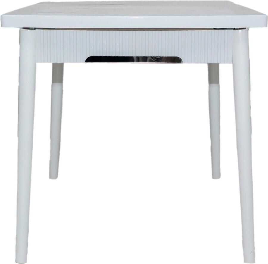 De Sfeer Keukentafel Eetkamertafel EetTafels Inklapbaar Marmo 2- 165x80 cm 4 tot 6 personen Eettafel MDF - Foto 2