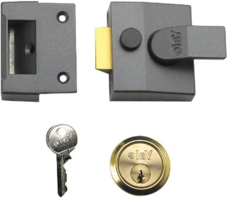 Deadlocking Night Latch 40mm Rear Brass Finish High Security Automatic Standoff