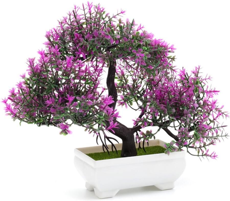 DEANKEJI Kunstmatige Bonsai Kleurrijke Kantoordecoratie Realistische Kunstmatige Bonsai voor Thuis Slaapkamer Bureau Boerderij Kamerdecoratie