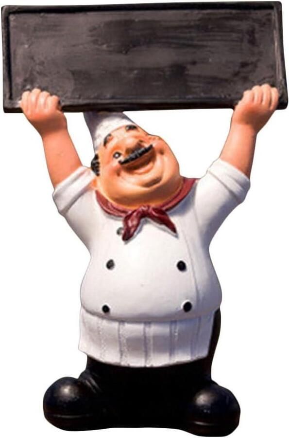 Allecto Premium Chef Decoratie Bureau Beeldje Welkom Bord Vintage Retro Decoratieontvangst