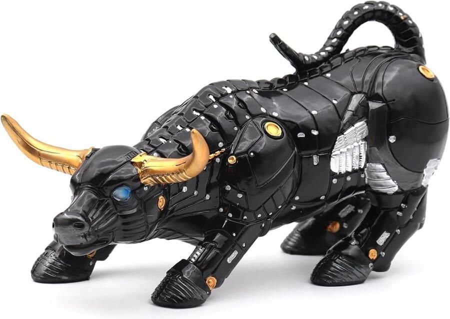 Decoratie mechanisch Wall Street Bulle hars beeldje financieel makelaar cadeau decoratieve figuren modern decoratie voor woonkamer slaapkamer studeerkamer wijnkast kantoor