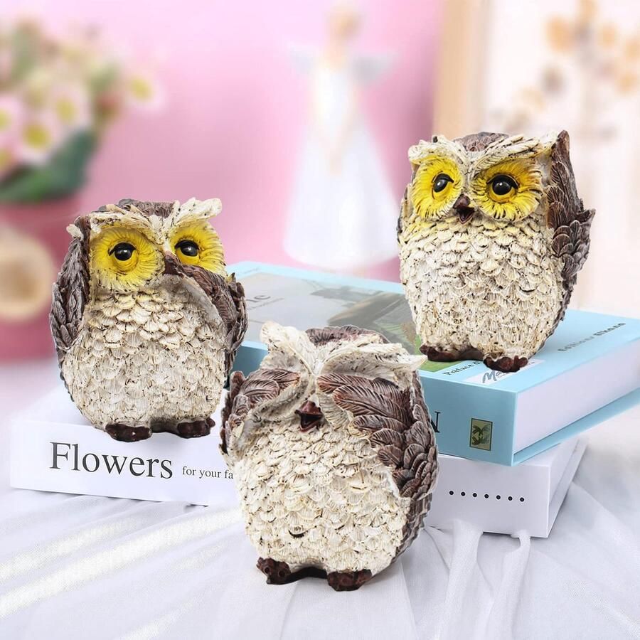 Decoratie uilenbeeldje uilen geschenken voor vrouwen hars diersculptuur decoratie voor woonkamer tuin kantoor boekenkast slaapkamer