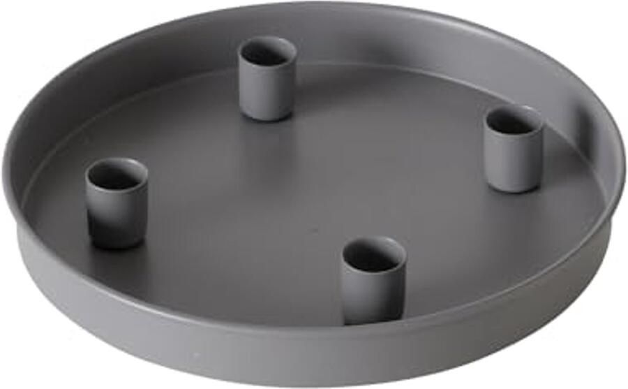 Decoratief Dienblad met Magnetische Kaarsenhouders voor Staafkaarsen Multifunctionele Kandelaar voor Tafel en Adventskrans