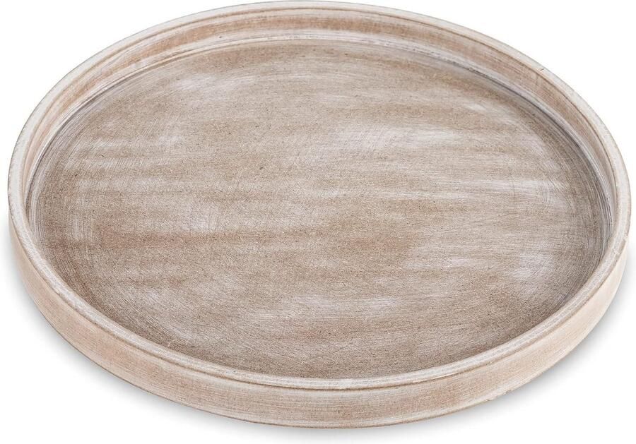 Decoratief Dienblad voor Salontafel rustiek houten dienblad 1 stuk wit hout 31 cm