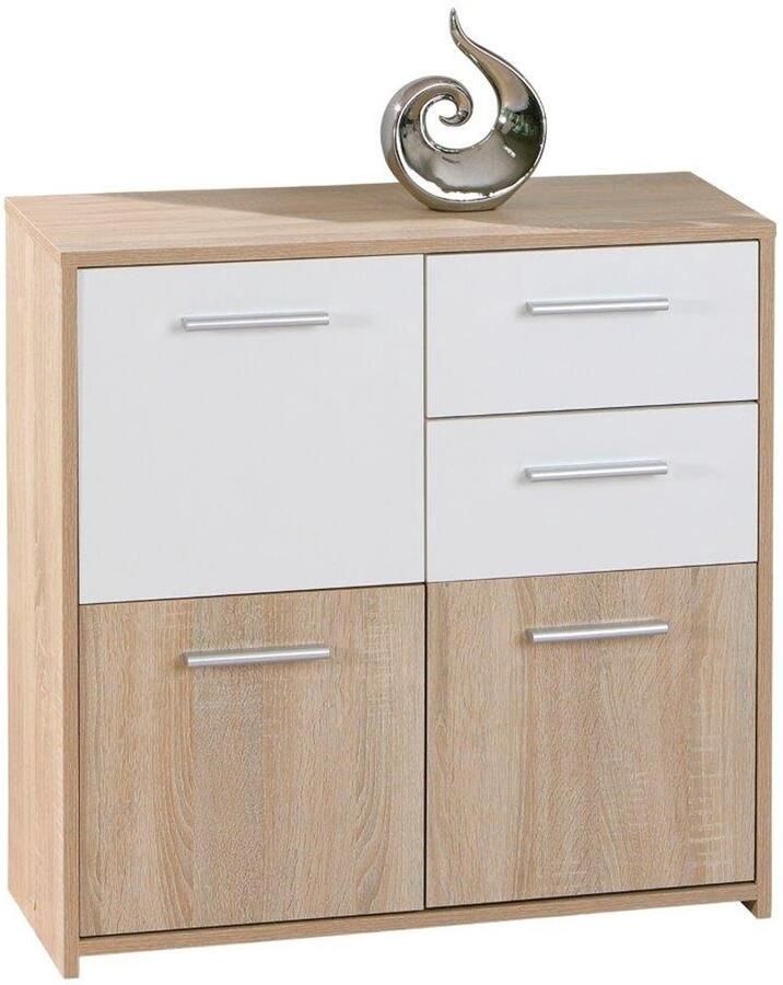 Decoratief dressoir opbergruimte 1 stuk Sonoma eiken hout 77x77x30 cm