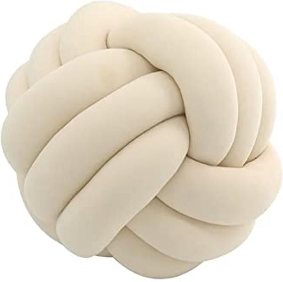 Decoratief Knoopkussen voor de Bank Beige 27 cm Stijlvol en Uniek