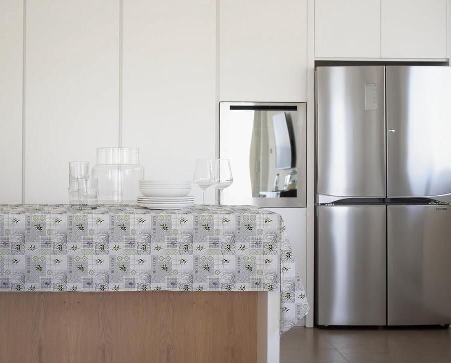 Decoratief kunststof tafelkleed vuilafstotend 1 stuk 140 x 140 cm