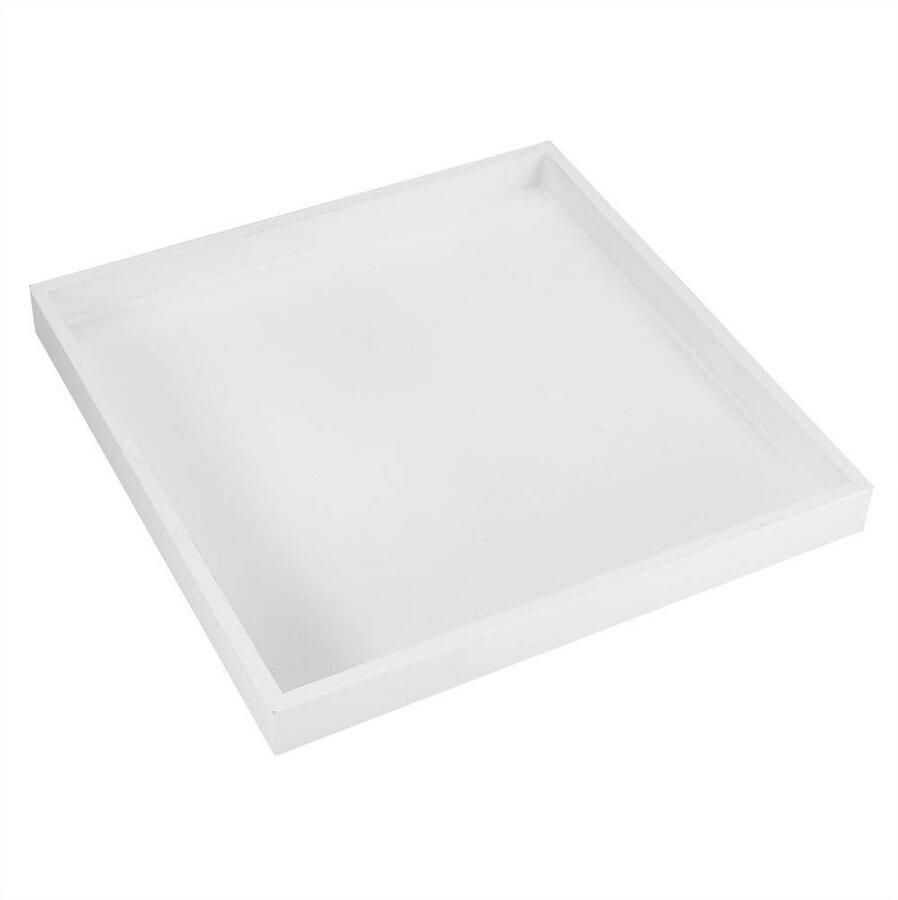 Decoratief Vierkant Houten Dienblad voor op Tafel Opbergdoos voor Sieraden Eten Drinken en Cosmetica in Wit