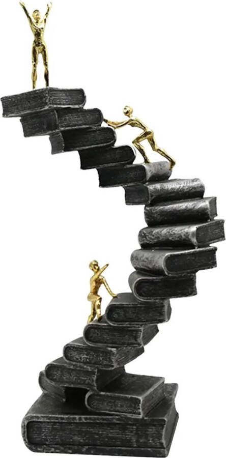 Decoratieve Boekentrap voor Winnaars decoratief beeld boek literatuur school studie beeldje winnaar kunst kantoor bureau woonkamer