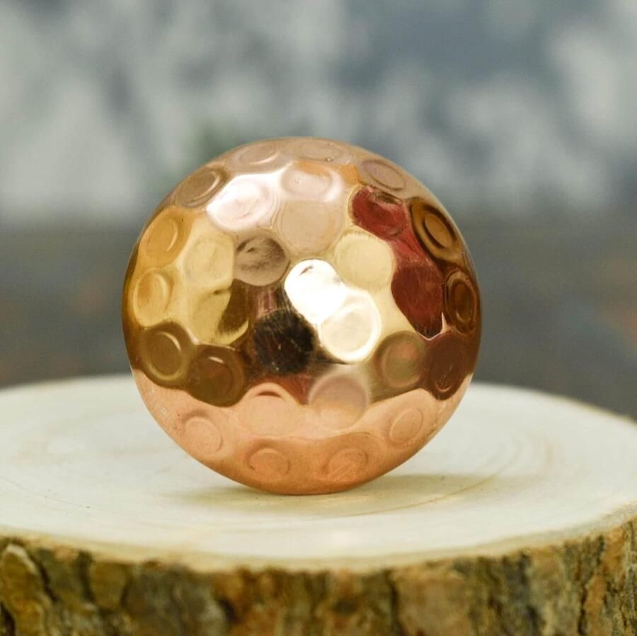 Decoratieve deurknoppen gehamerd koper set 6 perfect voor interieur