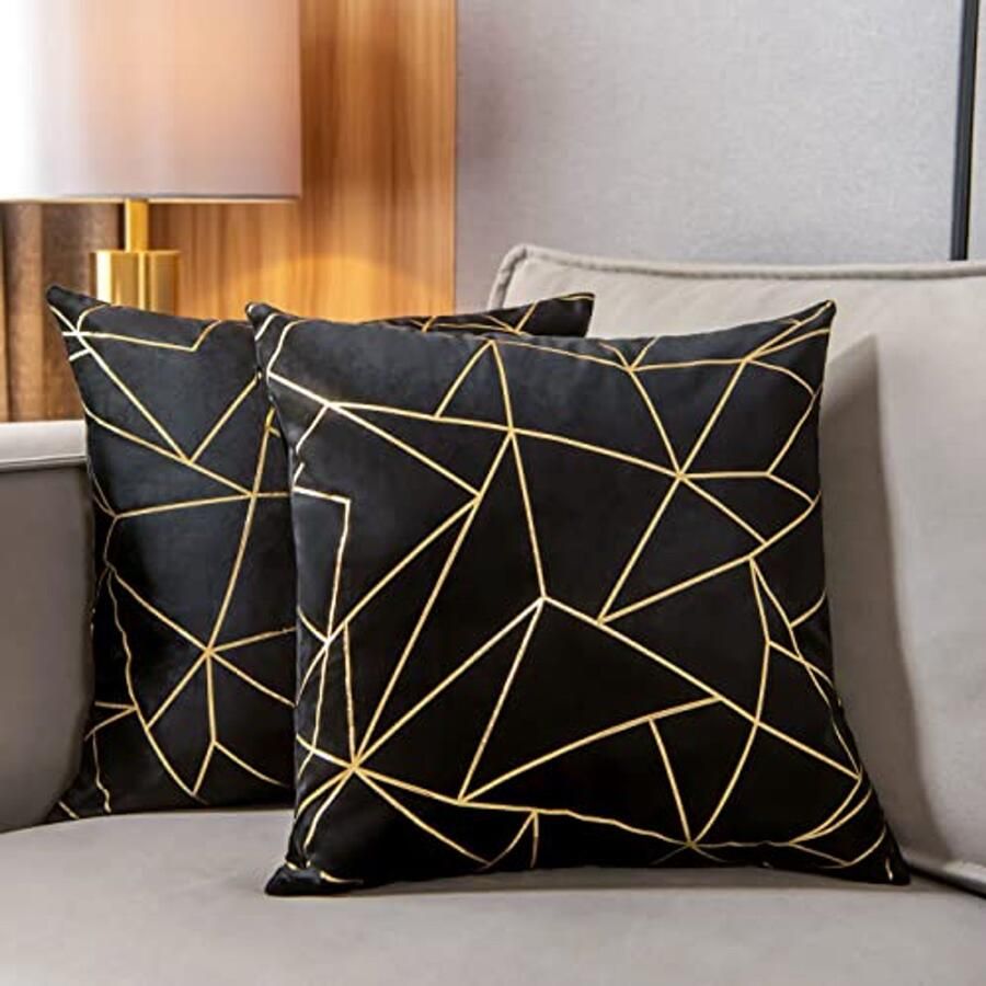 Decoratieve Fluwelen Sierkussenhoezen 2-Pack voor Kerstmis Bank Slaapkamer en Auto