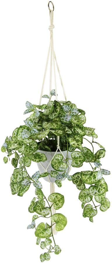 Decoratieve hanglamp met kunstplant voor sfeervolle groene accenten