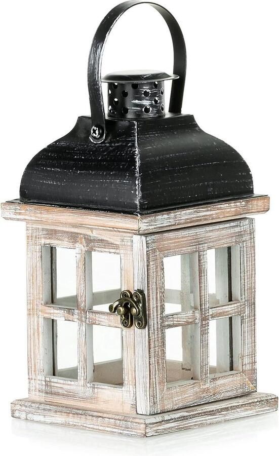 Decoratieve Houten Lantaarn Rustiek Tafel Decor 22 cm