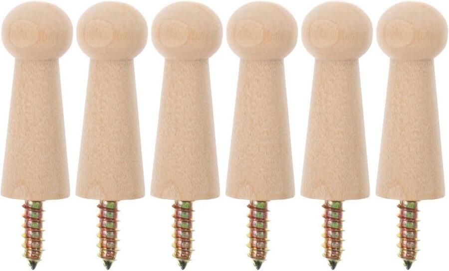 Decoratieve houten wandhaken voor handdoeken en kleding Set van muurhaken van massief hout voor keuken en badkamer Garderobe hangers voor wandmontage