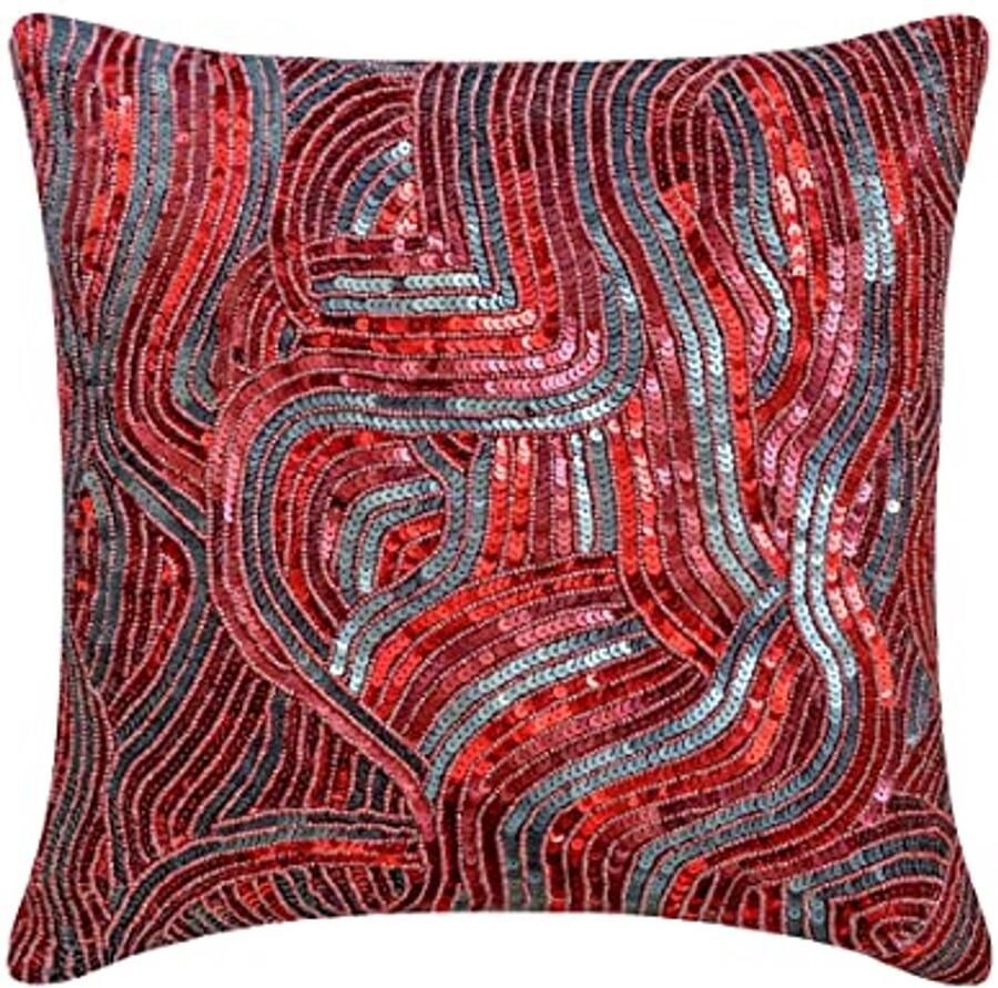 Decoratieve Kussenslopen Set van 2 40x40 cm Kunstzijde Kussens voor Banken en Stoelen Modern Abstract Design