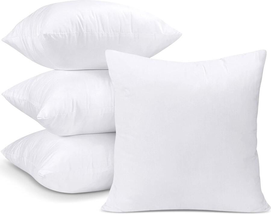 Decoratieve Kussenvullingen 45 x 45 cm Set van 4 Comfortabele Binnenkussens voor Bank en Slaapkamer