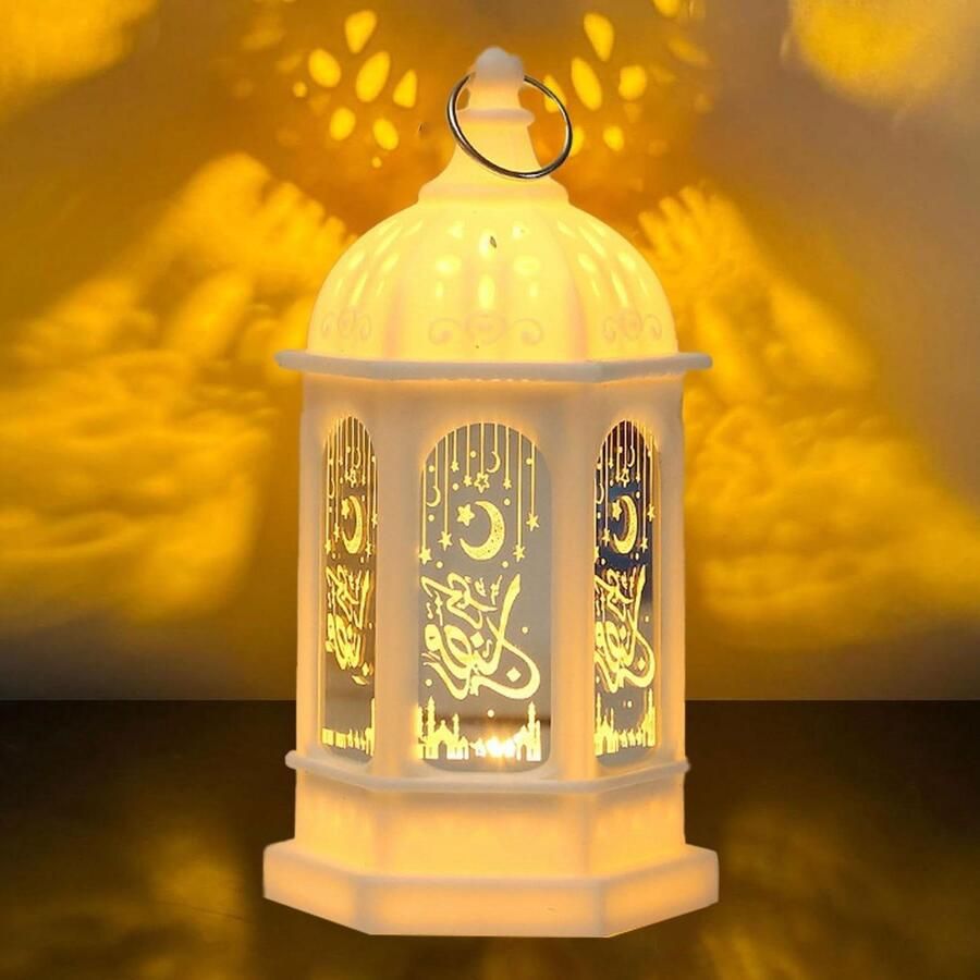 Decoratieve lamp voor Ramadan Vintage lantaarn Eid Mubarak-decoratie maan ster lantaarn