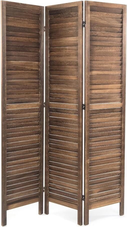 Decoratieve Ruimteverdeler van Hout met Rieten Takken 170x40 cm Paravent in Bruin - Foto 2