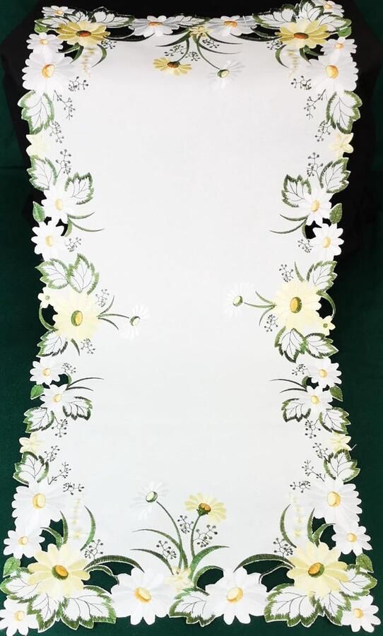 Decoratieve tafelloper modern design 1 stuk 100% polyester 40x90 cm