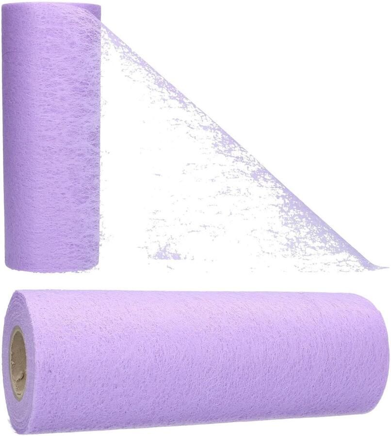 Decoratieve tafelloper van vlies 20 meter 23 cm breed kleurrijk 100% polypropyleen