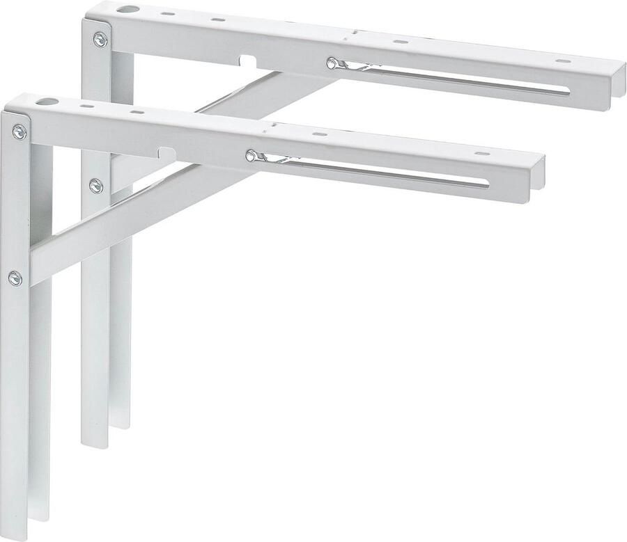 Decoratieve Vouwplankhouder plankhoek plankhouder 300 mm duurzame wandrek houder muurbeugel 2 stuks witte plankdrager wandhouder plank
