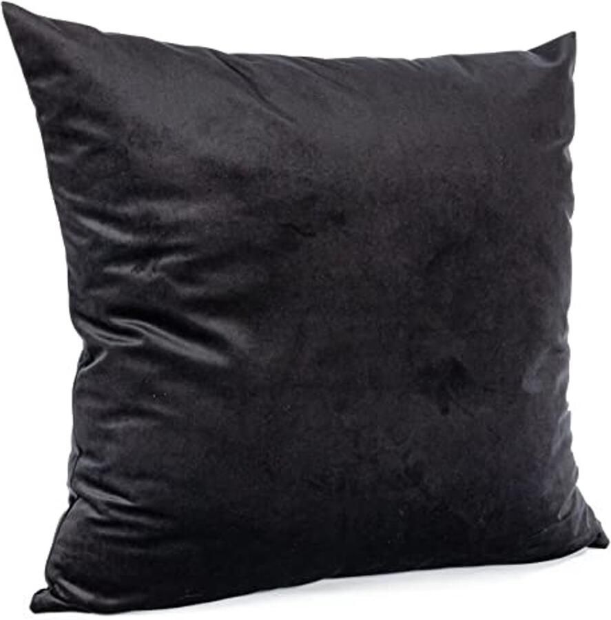 Decoratieve Zwarte Fluwelen Kussensloop 40x40 cm met Vulling voor Sofa en Bank